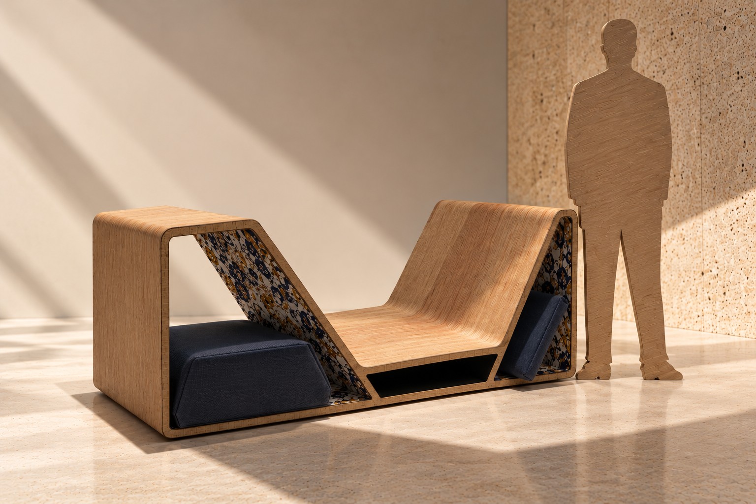 Maquette de l'assise Alcôve, échelle humaine