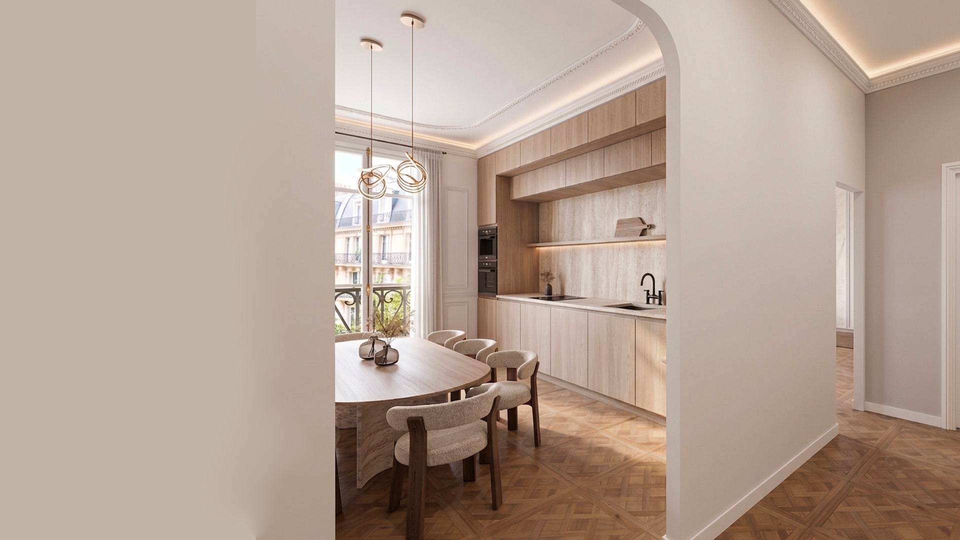 Arche et enfilade