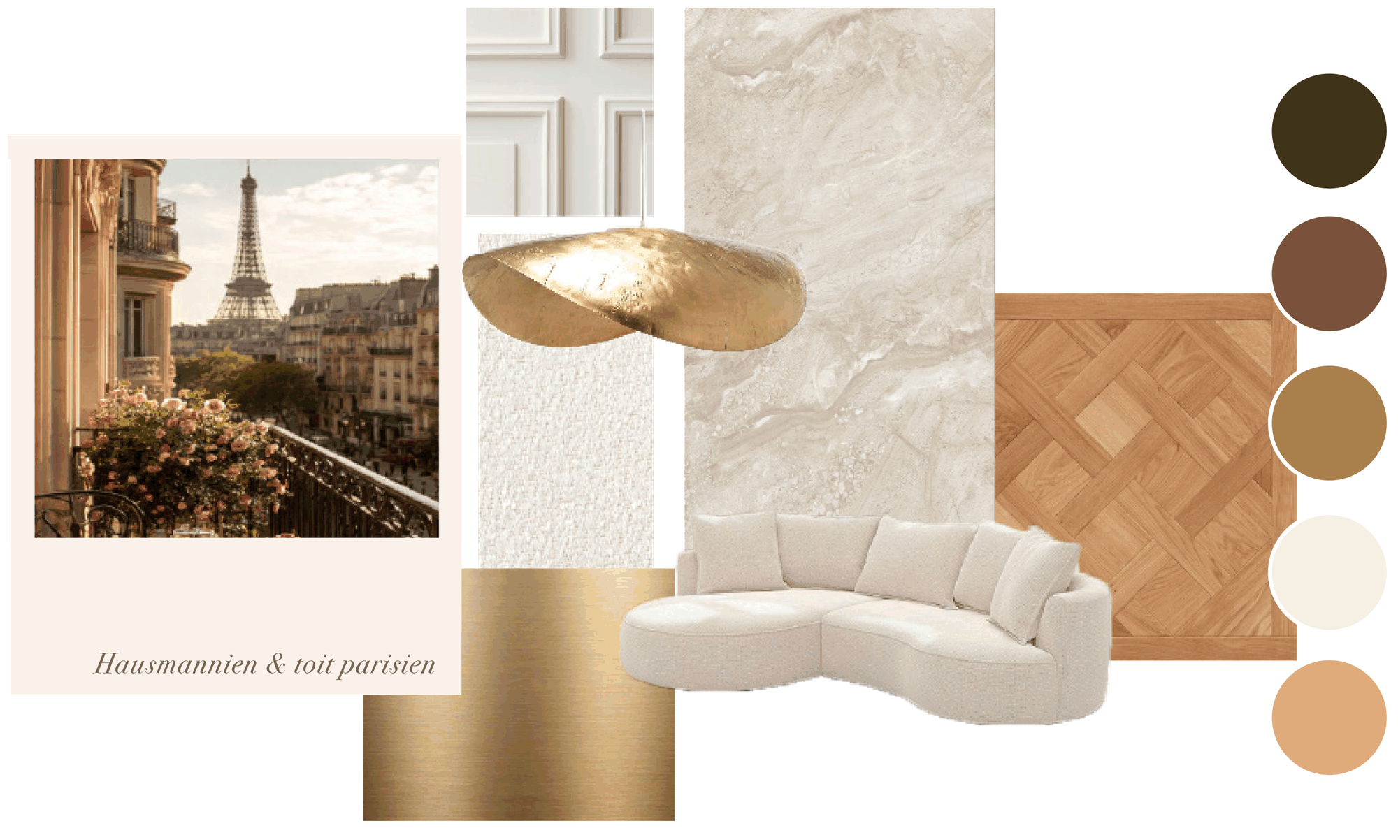Moodboard : matières et lumière du projet