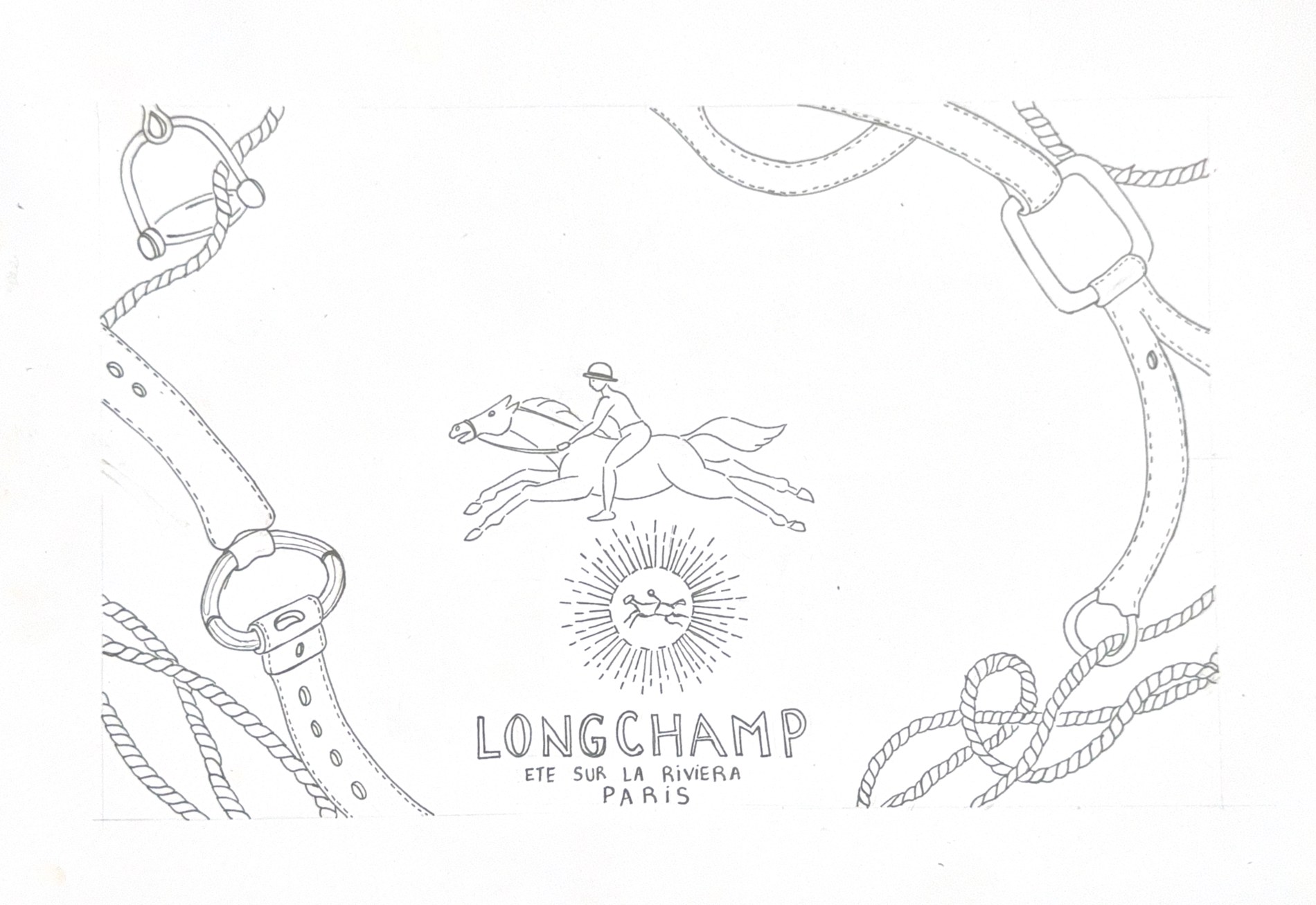Longchamp — esquisse préparatoire