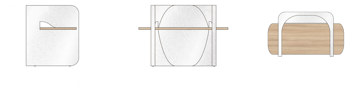 LUMA, plans techniques (dessus, face, côté)