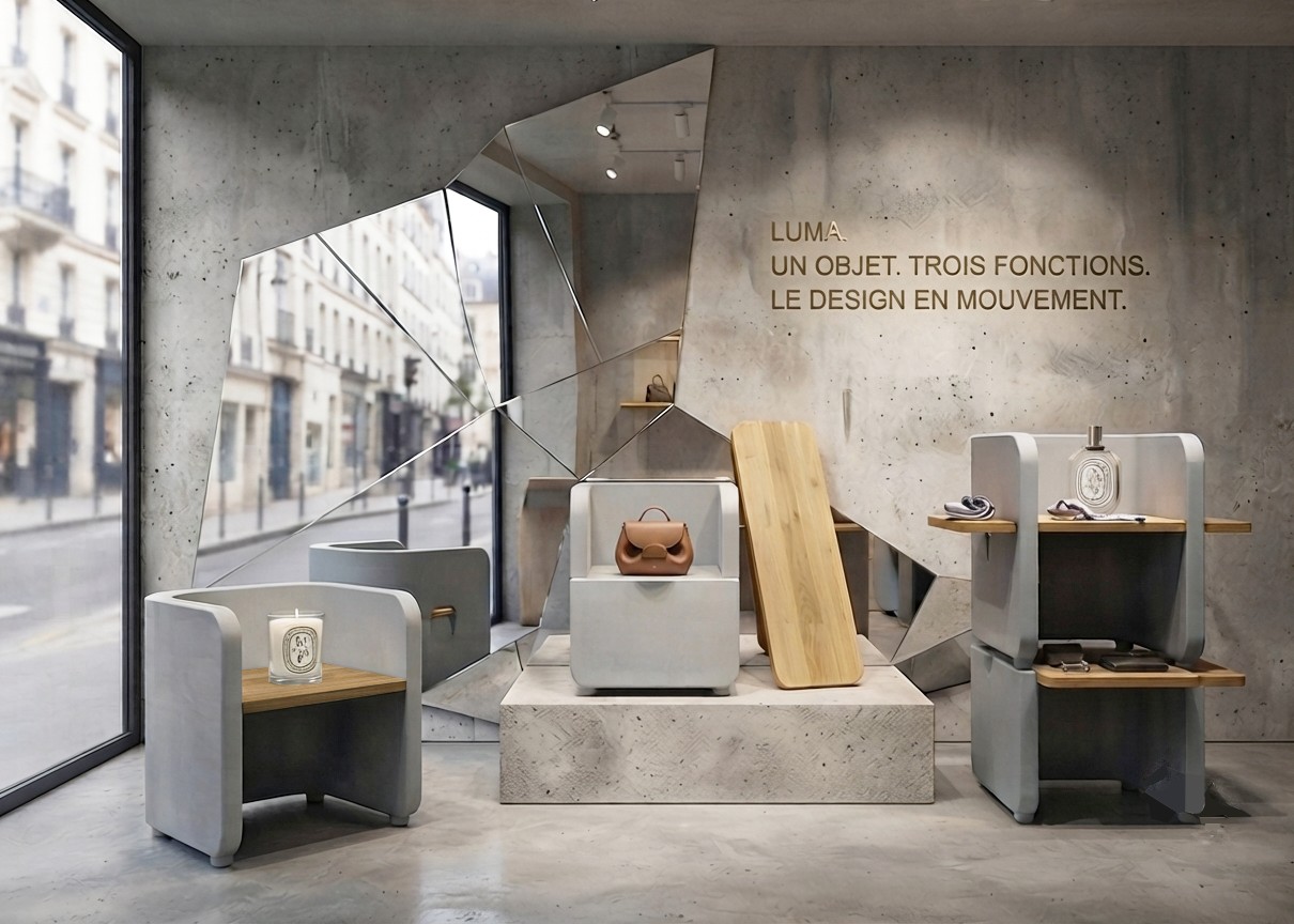 Luma — vitrine Diptyque, vue intérieure